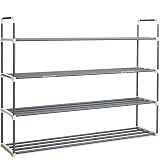 24 Pairs Shoe Rack Organizer Storage Bench - Organize Your Closet Cabinet or Entryway - Easy to Assemble - No Tools Required