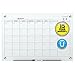 Quartet Magnetic Whiteboard Calendar, Glass Dry Erase White Board Planner, 2' x 1.5', White Surface, Frameless, Infinity (GC2418F)