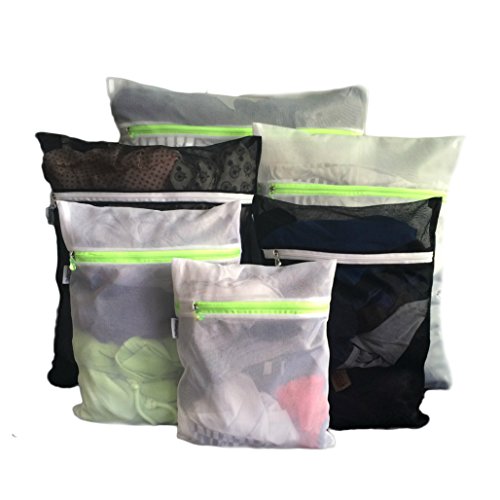 Mesh laundry bag - set of 6 lingerie bags for laundry- …