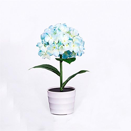 Kiwong New Solar Powered LED Light Hydrangea Flower Lamp for Yard Garden Path Way Landscape Decorative Night Potted Lamps