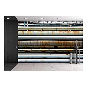 Factory Pipe - Removable Wall Mural | Self-Adhesive Large Wallpaper - 66x96 inches