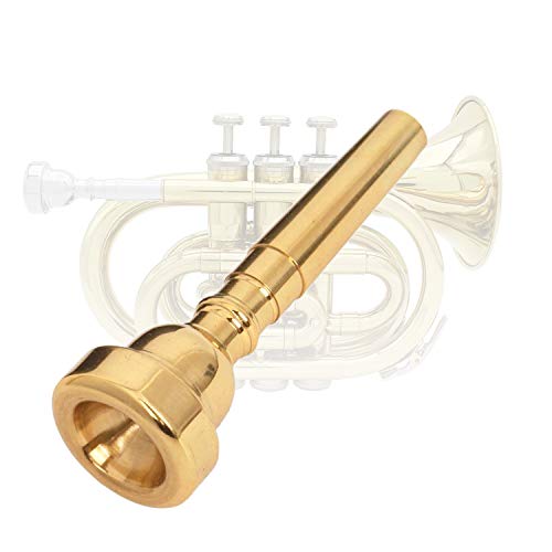 SunTrade Copper Alloy Trumpet Mouthpieces for For Yamaha or Bach, Conn and King Trumpet (5C, Gold 2)