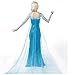 NIYIGEJI Womon Halloween Cosplay Frozen Elsa Princess Costume Stage Costume blue/S