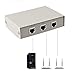 Sunskey RJ45 Manual Network Switch Metal Housing Network Sharing Selector Mini LAN Cable Switch 2 in 1 Out or 1 in 2 Out Bidirectional Ethernet Desktop Switch 10/ 100M Network Hub (2 Port)