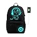 Luminous Anti Theft Laptop Backpack with USB Charging Port,Gracosy Fashion Daypack Shoulder Campus Rucksack Travel Bag College Student Bookbag