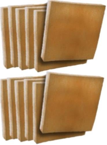 Orange/White Tackified MERV 8 Replacement Air Filter Media Pad Inserts - 21-1/2" x 23-5/16" x 1" ( Pack of 12 ) - Fits Carrier / Bryant / Payne / ICP