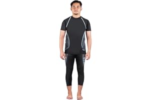Dalaura Men’s Fullbody Swimsuit - Two Piece Modest Swimwear Rash Guard Suit UV Protection Quick Dry Surf & Diving Swimsuit