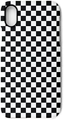 YUEch iPhone X Case iPhone 10 Case Black and White Checkered TPU Shock-Absorption & Skid-proof Anti-Scratch Phone Case Cover for Apple iPhone X