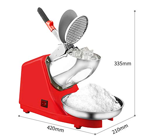 DBMGB Ice Crusher, Eiscrusher Elektrisch Edelstahl, Eiscrusher Maschine Mit Doppelter Schutzhülle, Schneekegelhersteller… – Bild 6