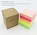 Sticky Notes with Lines 3 Inch X 3 Inch 5 Assorted Bright Color Lined Self-Stick Notes, 80 Sheet / Pad 12 Pad / Pack Easy Post Individual Package