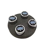 Tire Valve Stem Caps for Ford Accessories, Ford Logo Zinc Alloy Plating Chrome Universal Car Wheel Tire Valve Covers Set of 4