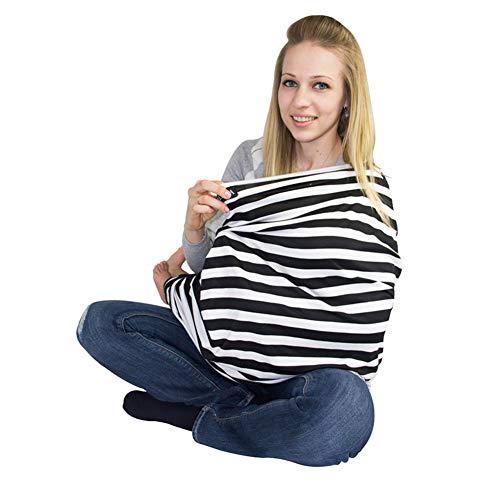 Nursing Breastfeeding Cover, Metplus Car Seat Covers for Babies Infant Carseat Canopy Baby Breast Feeding Cover Ups, All-in-1 for Stroller Shopping Cart Highchair Mom Infinity Scarf