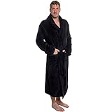Mens Hooded Robe - Plush Shawl Kimono Bathrobe by Ross Michaels
