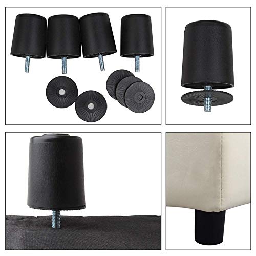 Tufted Leather Square Flip Top Storage Ottoman Cube Foot Rest