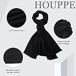 Wool Winter Scarf,HOUPPE Women's Men's Warm Cozy Chunky Blanket Long Shawl Wraps Solid Large Scarves Wool Winter Scarf,HOUPPE Women's Men's Warm Cozy Chunky Blanket Long Shawl Wraps Solid Large Scarves