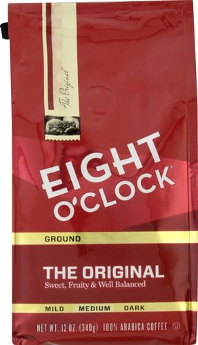 EIGHT O’CLOCK COFFEE THE MEDIUM ROAST GROUND, ARABICA KOSHER CERTIFIED, ORIGINAL, 12 OUNCE (PACK OF 1)
