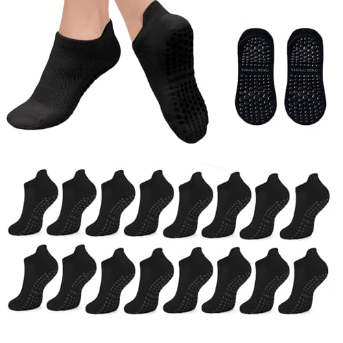 JDF3CISH 8 Pares Calcetines de Yoga, Calcetines Yoga Antideslizantes para Mujer