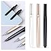 Roller Ball Pens, Gel Ink Ballpoint Pen with High Density Material Barrel pens fine point, Smooth Writing Rollerball Pen for Business, School and office Use, Black Ink, 0.5mm Fine Point – 5Pack