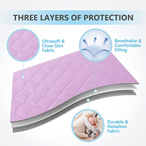 TILLYOU Cloudy Soft Pack and Play Sheet Quilted, Breathable Thick