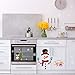 Whaline 64Pcs Christmas Stickers for Refrigerator,Window and Wall,Snowman Snowflakes Christmas Window Clings Decal Stickers,Holiday Xmas Decorations for Fridge, Door, Garage, Office Cabinets(4 Sheets)