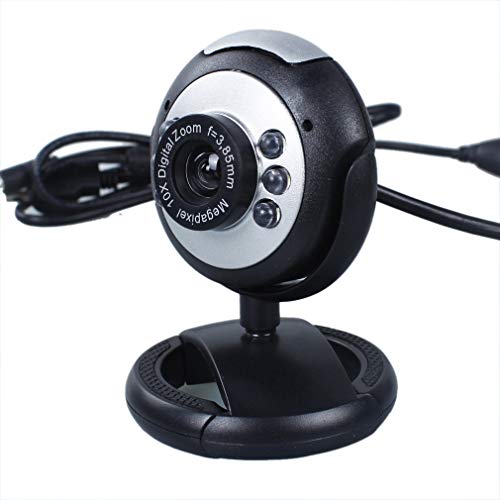 Feefine Fosmon USB 6 LED 12.0 Megapixel USB PC Webcam Web Camera + Night Vision + Mic/Microphone MSN, ICQ, AIM, Skype, Net Meeting compatible with Win 98/2000 / NT/Me/XP/Vista