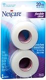 Nexcare Tape, Flexible Clear, Value Pack 2 , 1 Inch X 10 Yrds Each Roll, (Pack of 4) 80 Yards Total
