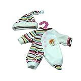 Shero 10-14 Inches Baby Doll's Clothes Two Set ( Hat+Rompers ) (Brown)
