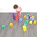 Milliard Soft Foam Blocks, Jumbo Size, for Stacking Sorting and Building, 24 4-inch Cubes with Removable Covers and Carry Bag