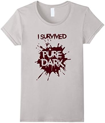 Womens Pure Dark ("I Survived") T-Shirt - Official Merchandise Large Silver
