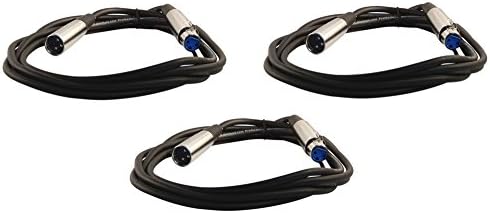 Three Pack of Your Cable Store 10 Foot XLR 3P Male/Female Microphone Cables