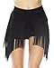 iHeartRaves Black Festival Fringe High Waisted Suede Shorts, Boho Booty Short Bottoms