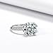 Vibrille Sterling Silver 4 Carat Round-Cut Solitaire Cubic Zirconia Engagement Rings for Women