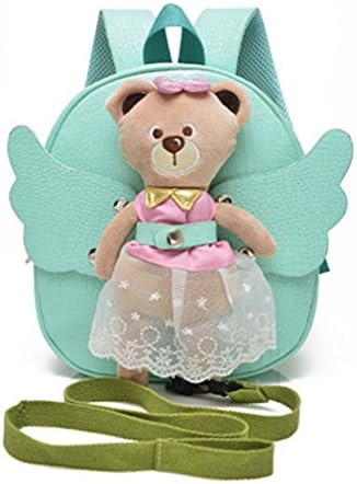 Lookight Infantil Cute Bear Anti-Lost School Bags For Girls Leather PU Backpack 03