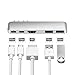 USB C Hub, Purgo Slim Aluminum USB C Digital AV Multiport Adapter for 2016/2017 MacBook Pro 13