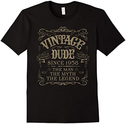 60th Birthday shirt Vintage dude 1958 Birthday gift t shirt