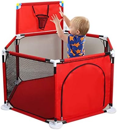 Children's Playpen Fence Indoor Household Baby Toddler Crawling Shatter-Resistant Guardrail Toy House with Balls (Color : Style 2, Size : Playpen+500 Balls)