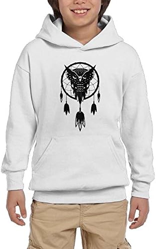The Sticky Cat Unisex Youth Dream Catcher Owl Indian Native Symbol Cool Sweatershirts Pullover Hoodies