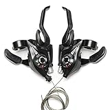 Shimano Altus ST-EF51 3x7 Speed Shifter MTB Bike Brake Lever Combo with Inner Shift Cables Black (3x7 speed)