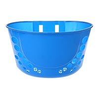 Lergo 1 Piece Bicycle Basket Front Handlebar for Children Bike Plastic Carrier Storage (Blue)