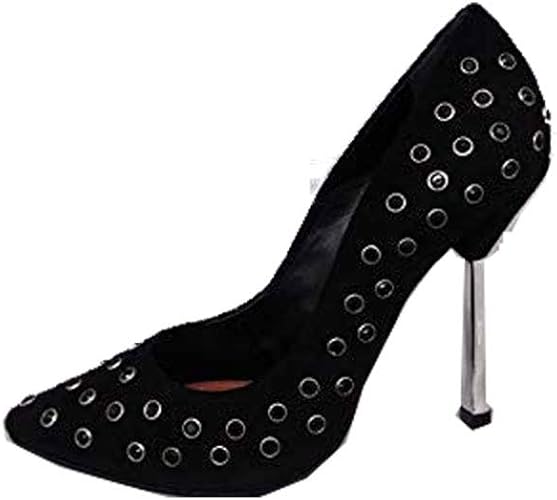 black suede stiletto shoes