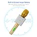 Wireless Bluetooth Karaoke Microphone Machine, Moreslan Mini Handheld Cellphone Karaoke Player Portable Hand Speaker for iPhone,Android, iPad,PC and All Smartphones, 2600mAh Gold