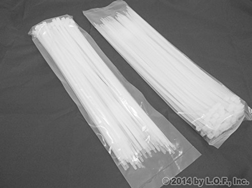 200-pack heavy duty 14" (50lbs) zip cable tie down strap wir…