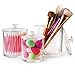 Superior Quality Plastic Apothecary Jars | Set of 3 by Luxe & Frill. Bathroom Organizer, Clear Canister/Container Good for Q-tips and Candy