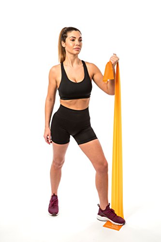 Meglio Latex Free Resistance Bands 7ft. Exercise Bands for Physical Therapy, Strength Training Workouts, Yoga, Pilates, Stretching. Range of Resistance Strengths & Exercise Guide Booklet Included - Thumbnail 3