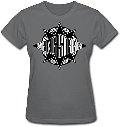 HAOJIA Women's Gangstarr Hip Hop Logo T-shirt XXL DeepHeather