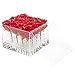 Flower Box Water Holder, Acrylic Rose Pots Stand - Decorative Square Vase with Removable 2 Tiers - Valentine's Day, Mother's Day, Birthday Gift, 16 Holes