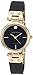 Anne Klein Women's Genuine Diamond Dial Gold-Tone and Black Mesh Bracelet Watch