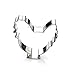 Chicken Cookie Cutter – Sharp & Secure Stainless Steel Cooking Utensils – A Fun Fit for Sandwiches, Pancakes, Fruits & Crafts – Dishwasher-Safe Bakery Supplies by Sweet Cookie Crumbs (3.6” T x 3.3” W)