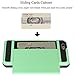 iPhone 6 Case,iPhone 6s Case,by Ailun,Protective Shell-Smooth Card Slider Wallet&Flexible Shockproof Rubber Bumper&Anti-scratch PC Back Cover,Siania Retail Package[Mint Green]