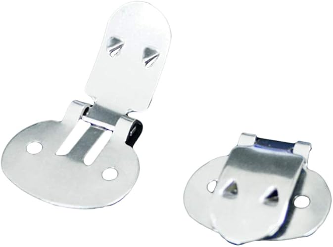Milisten 20pcs Shoe Clips Large Flat Blank Stainless Steel Shoe Clips